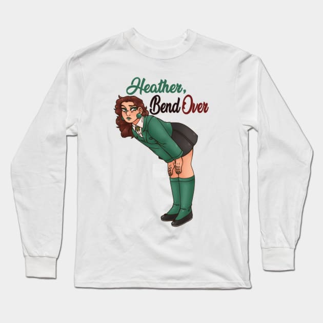 Bend over, Heather Long Sleeve T-Shirt by paperstarzz